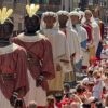 La comparsa de gigantes en los Sanfermines 2025